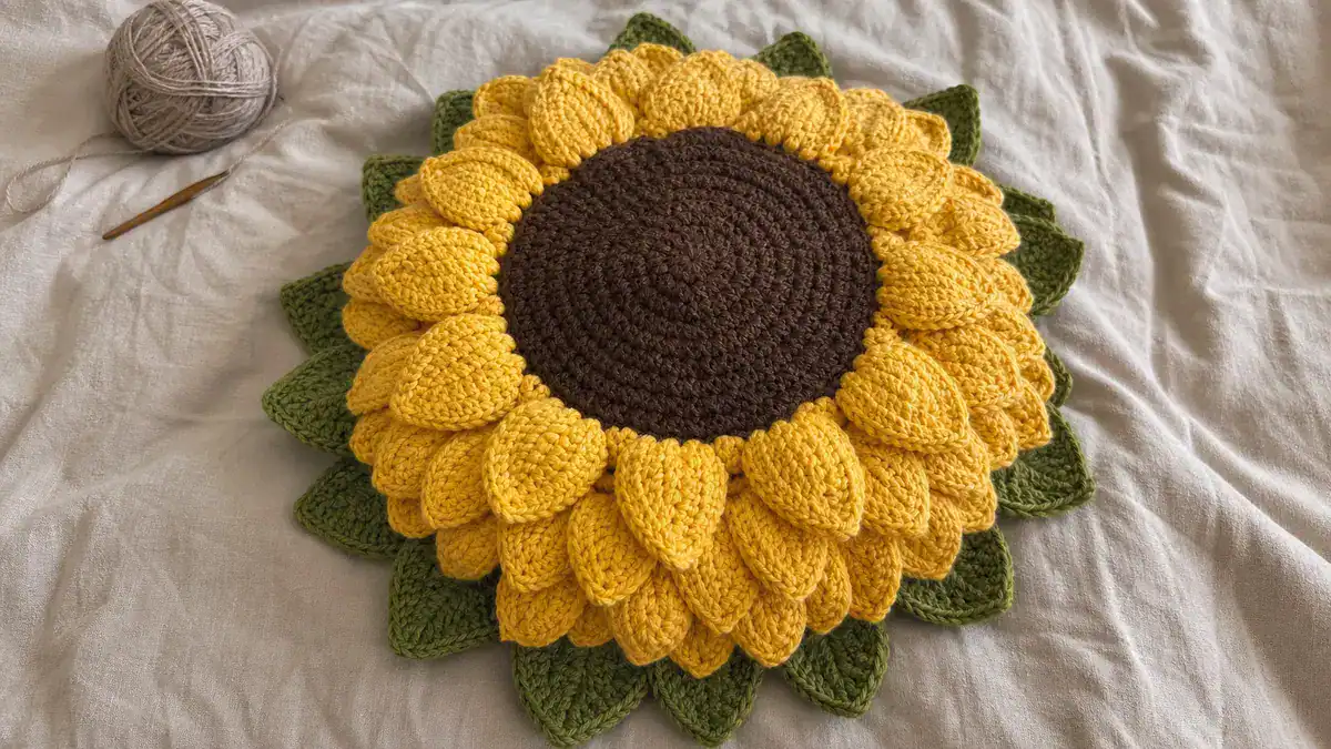 25 Large Sunflower Crochet Patterns: Brighten Your Home with DIY Decor, handmade crochet project