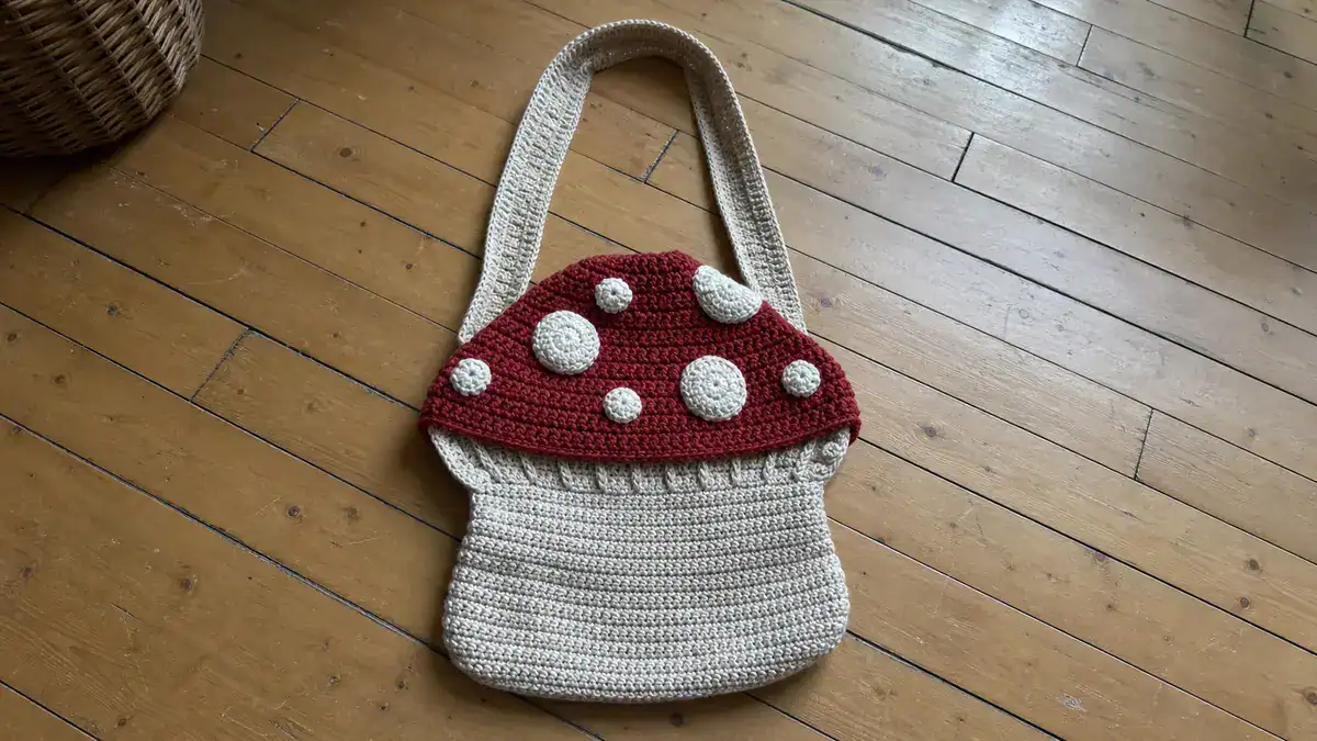 30 Mushroom Bag Crochet Patterns for Whimsical Cottagecore Style, handmade crochet project