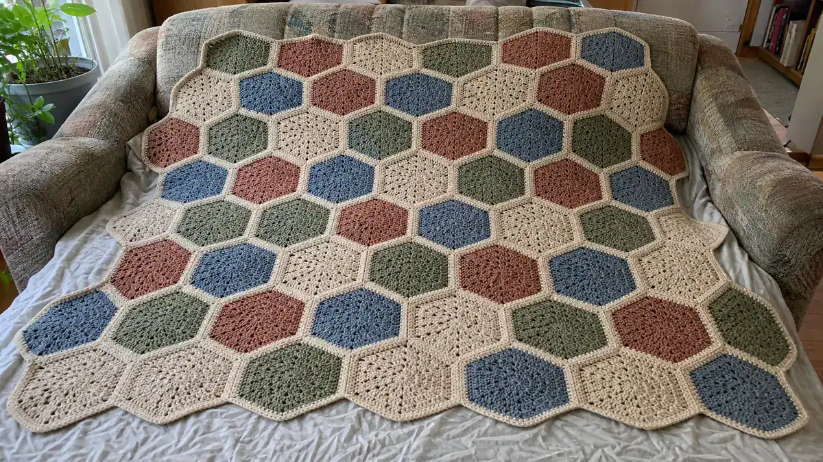 15 Hexagon Blanket Crochet Patterns: Add A Unique Touch To Your Home Decor, handmade crochet project
