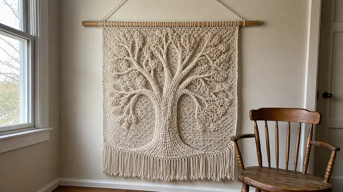 30 Tree of Life Crochet Patterns to Add Meaningful Handmade Style to Your Home and…, handmade crochet project