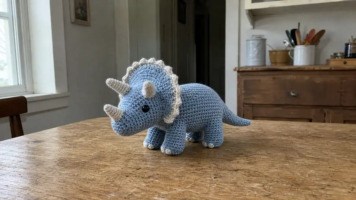 30 Triceratops Crochet Patterns for Dino Lovers, Nursery Decor, and Handmade Gifts, handmade crochet project
