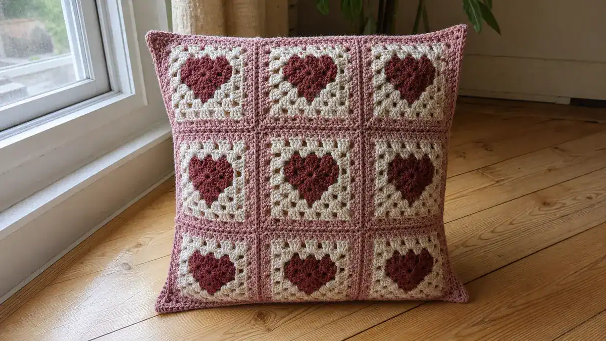 30 Heart Granny Square Crochet Patterns for Blankets, Bags, and Gifts, handmade crochet project