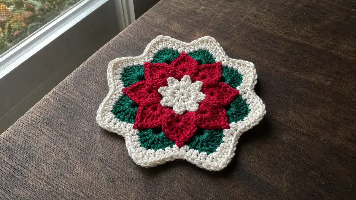 19 Christmas Coaster Crochet Patterns: Handmade Holiday Charm for Your Home, handmade crochet project