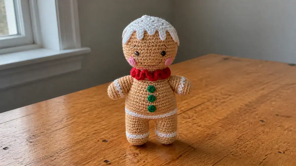 18 Gingerbread Man Crochet Patterns: Make Your Holidays Extra Cozy!, handmade crochet project