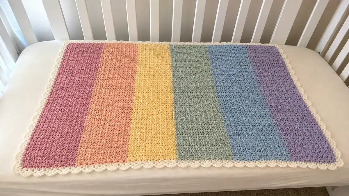 30 Rainbow Blanket Crochet Patterns to Brighten Baby Rooms, Throws, and Gift Giving, handmade crochet project