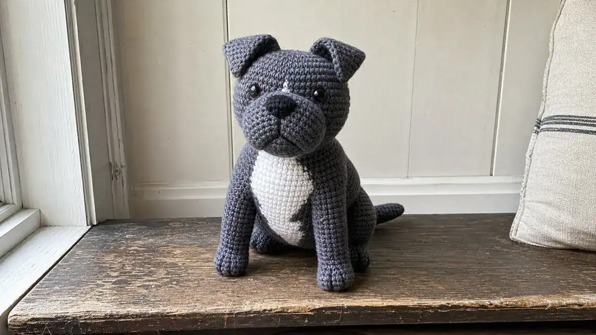 30 Pitbull Crochet Patterns for Amigurumi, Blankets, Pillows, and More, handmade crochet project