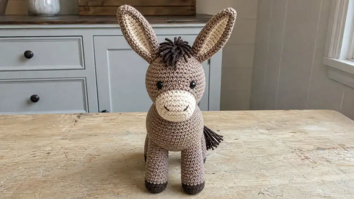 30 Donkey Crochet Patterns for Farm Animal Fans, Gifts, and Nursery Decor, handmade crochet project