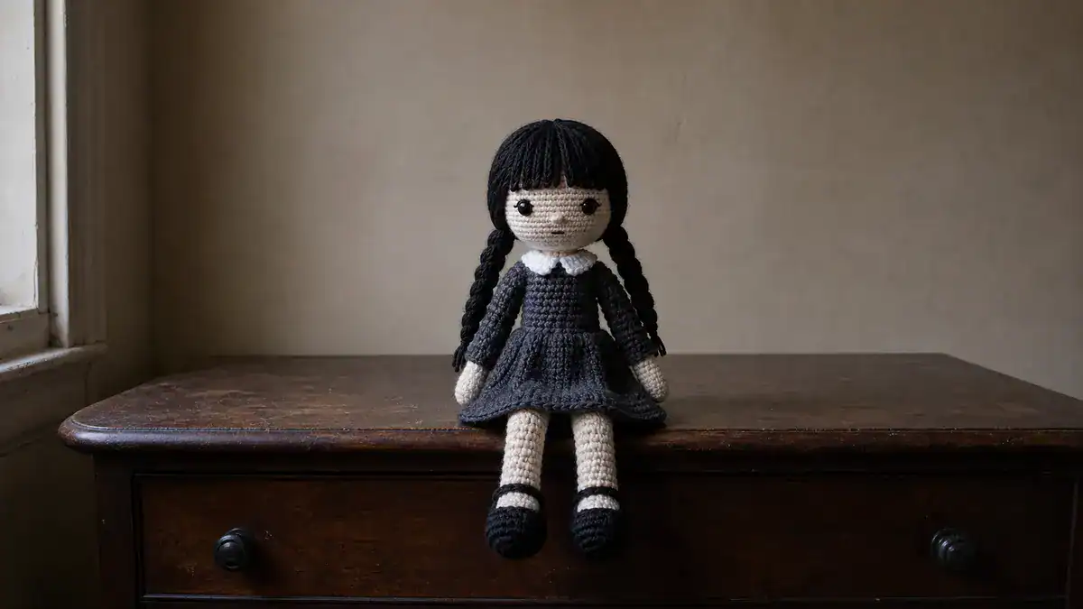 30 Wednesday Crochet Patterns for Dolls, Accessories, and Gothic Gifts, handmade crochet project