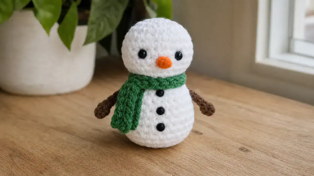 Free Snowman Crochet Pattern & Tutorial: Festive Fun!, handmade crochet project