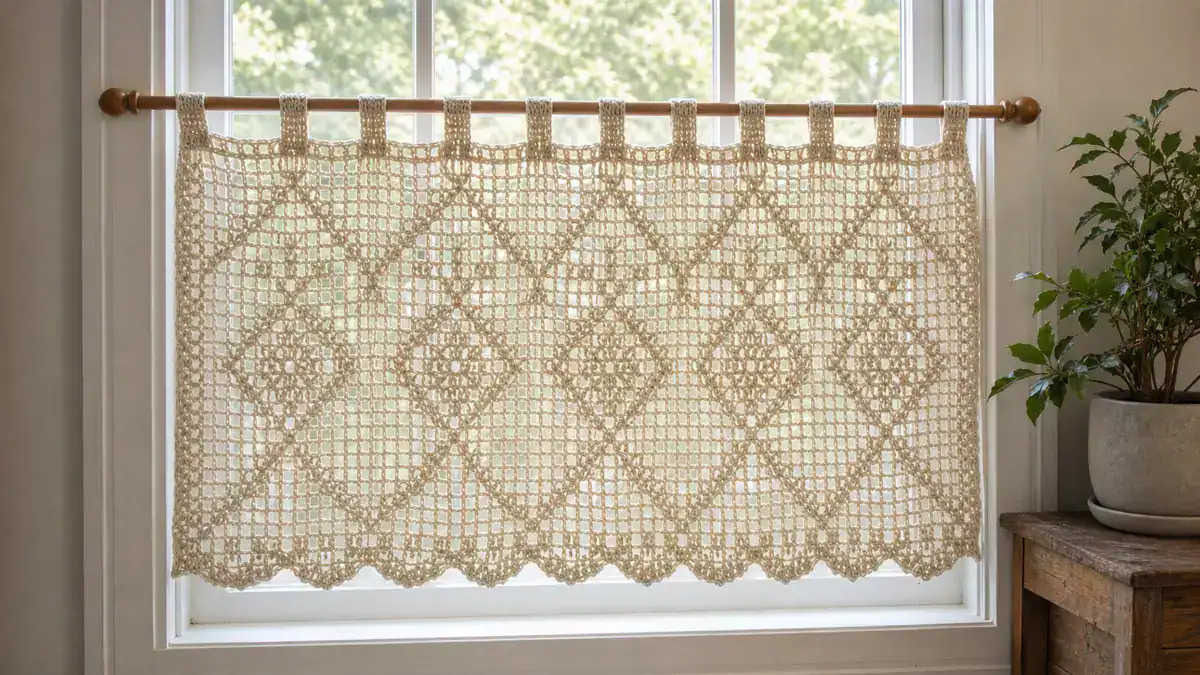30 Beautiful Crochet Curtain Patterns to Dress Your Windows, handmade crochet project