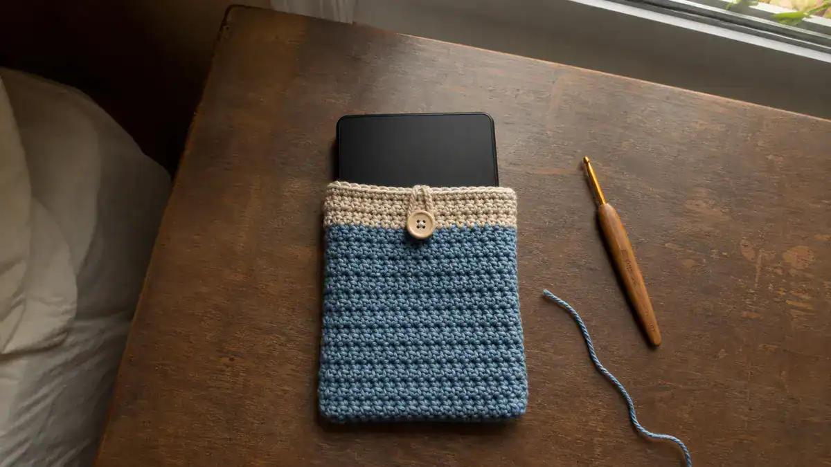 Crochet Reader, handmade crochet project