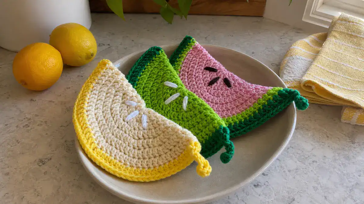 Crochet Fruit Potholders – Delightful and Easy-To-Follow, handmade crochet project