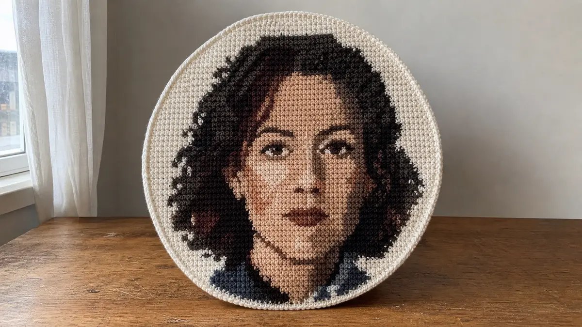 Interview with Crochet Portraiture Artist Wilma Poot, handmade crochet project