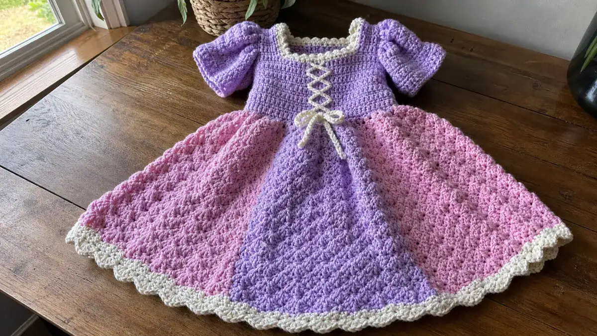 20 Crochet Princess Dress Blankets That Are Cute and Cozy, handmade crochet project
