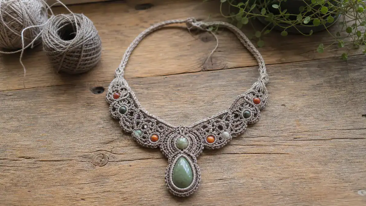 Interview with Crochet Jewelry Artist Beth of Red Squirrel Crafts, handmade crochet project