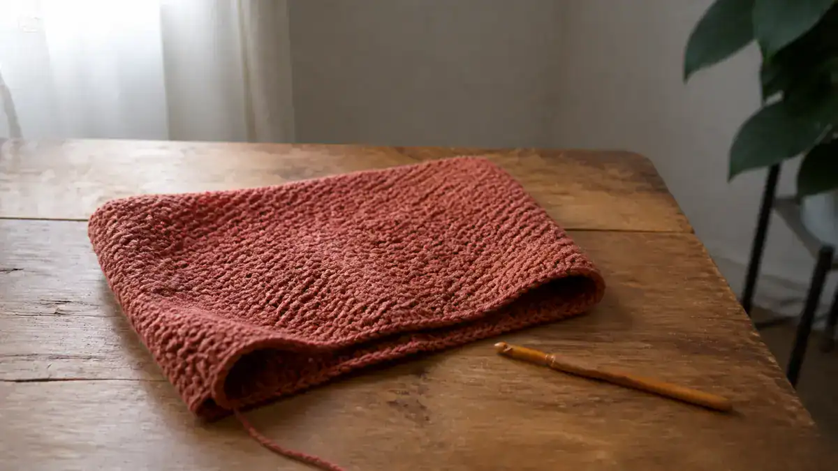 Crochet Heals Keshae (interview outtakes), handmade crochet project