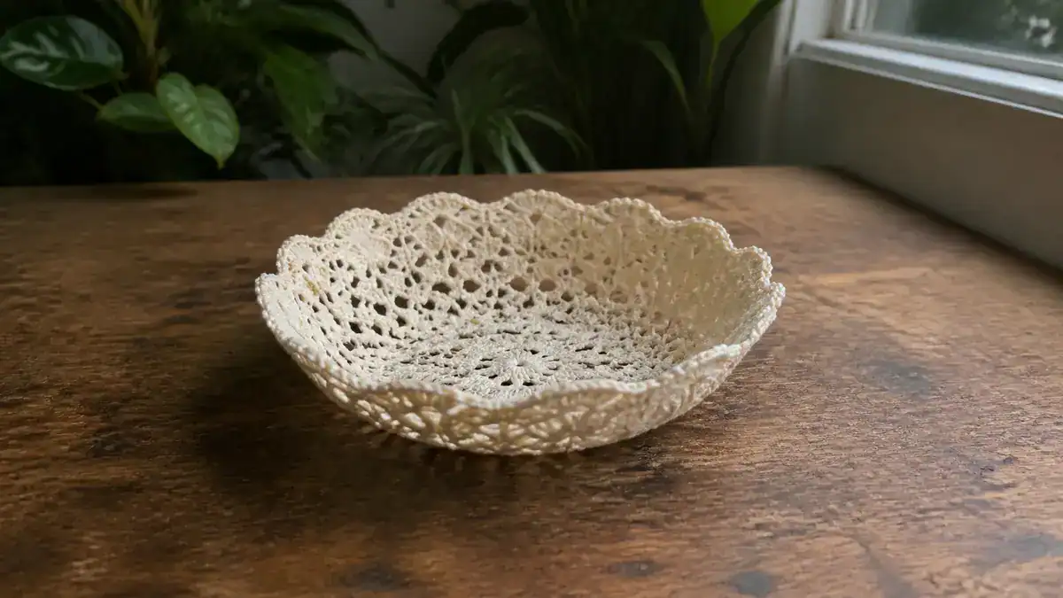 Beautiful Upcycled Doily Crochet Decor Items From MaillO, handmade crochet project
