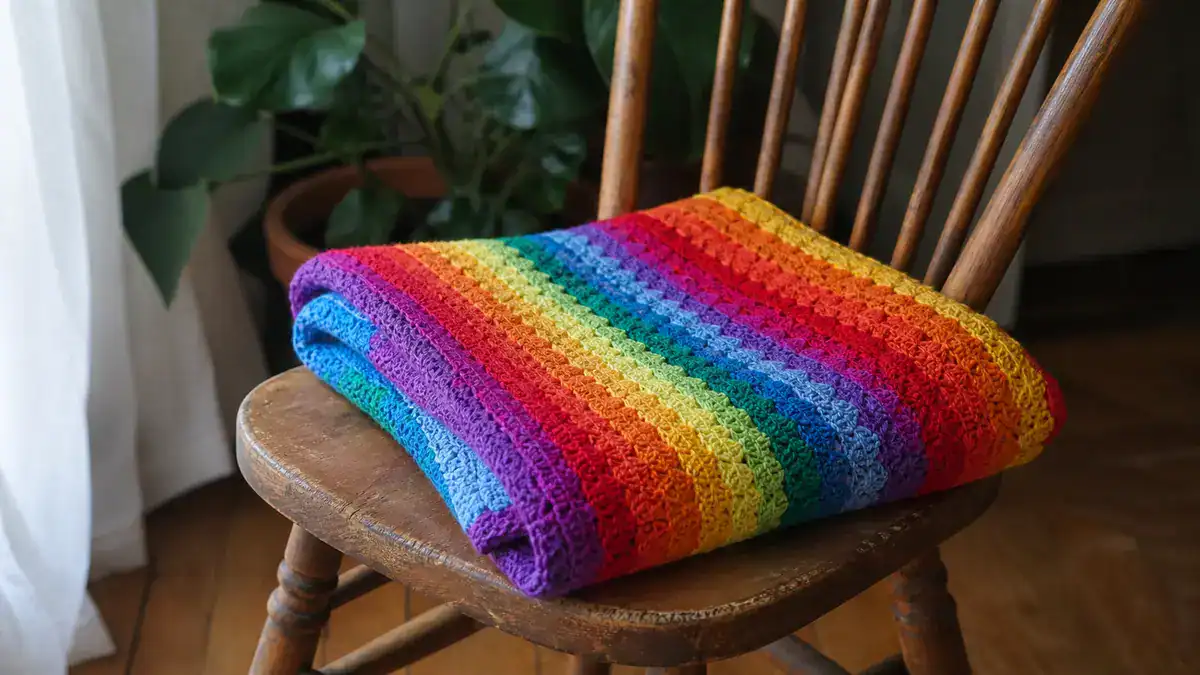 13 More Rainbow Colored Crochet Patterns, handmade crochet project