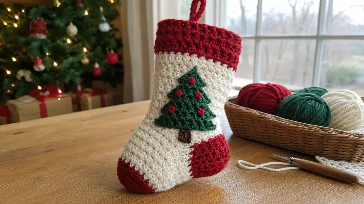 9 Crochet Stocking Patterns in Christmas Crochet for Hearth, Home & Tree, handmade crochet project
