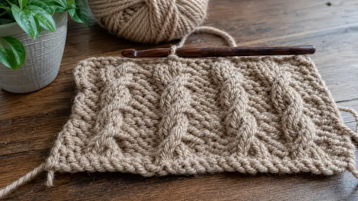 How to Crochet a Thick Cable Stitch, handmade crochet project