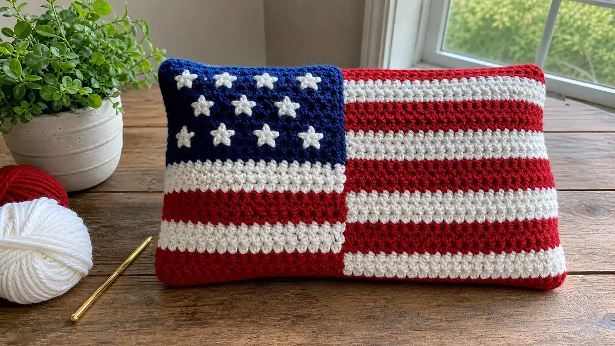 10 Crochet American Flag Stories for 4th of July, handmade crochet project