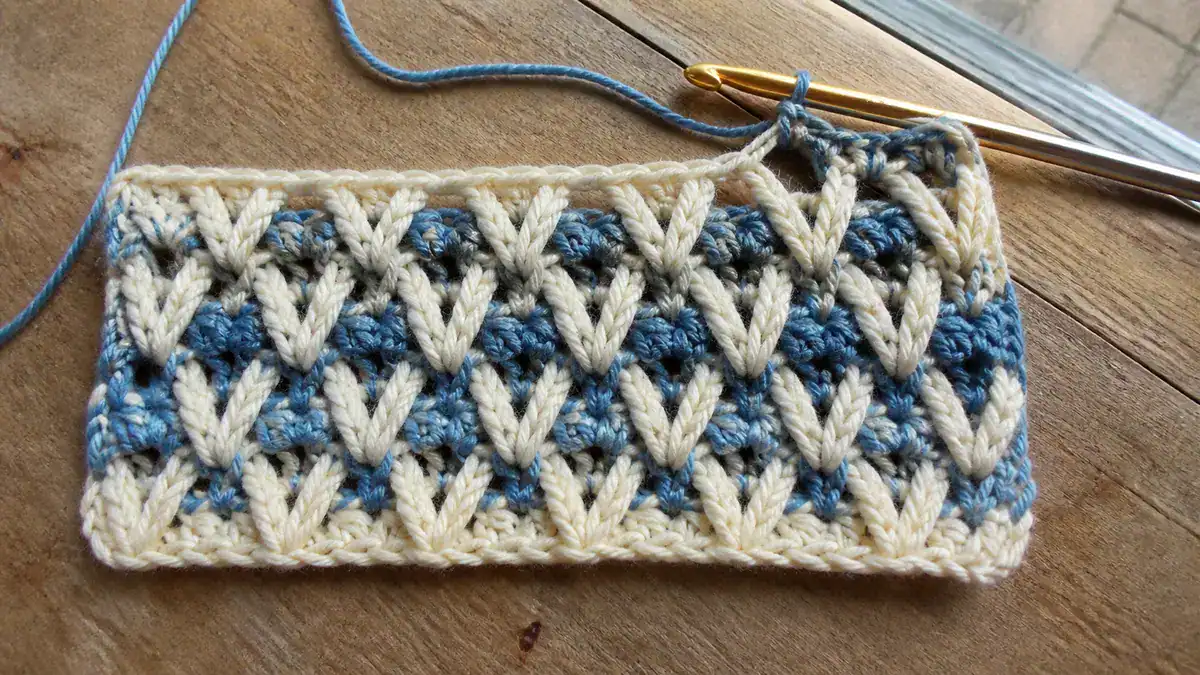 How to Crochet V-Stitch, handmade crochet project