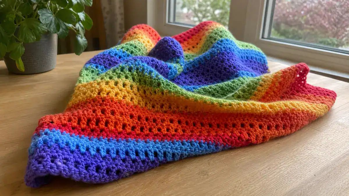 10 Beautiful Examples of Rainbow Colored Crochet, handmade crochet project