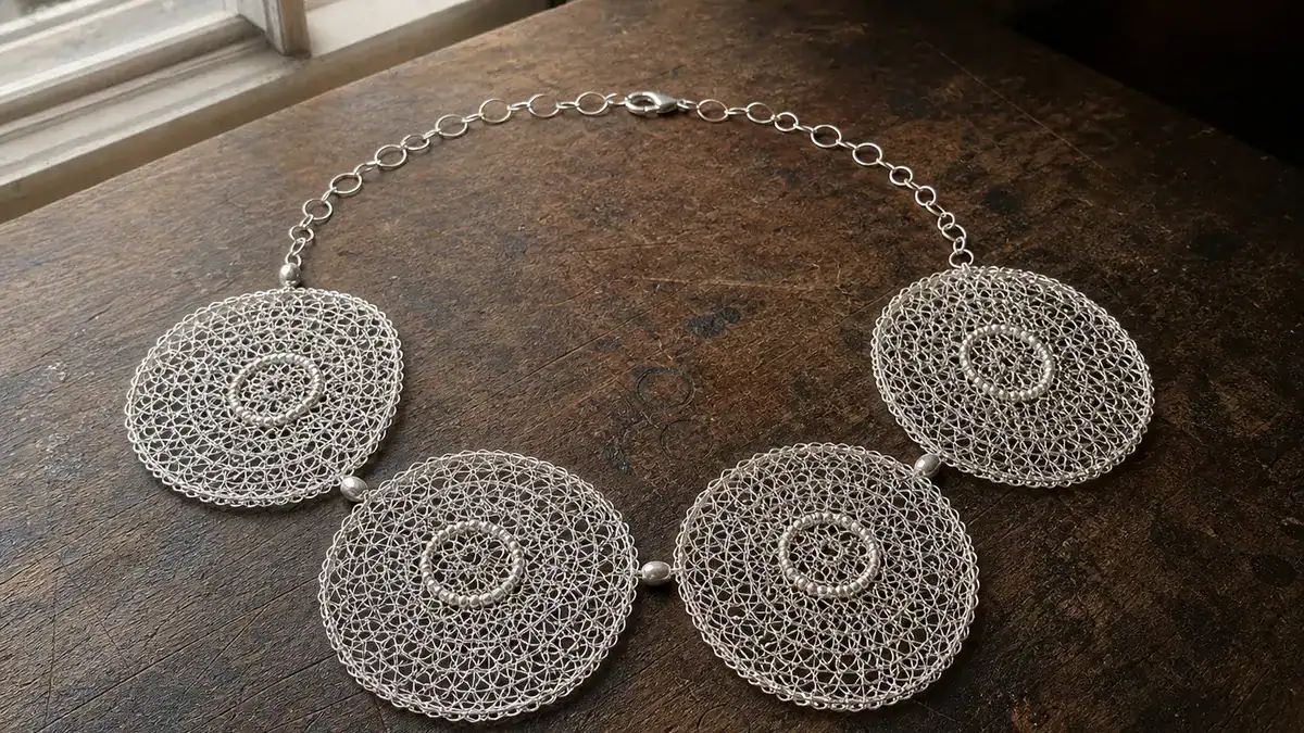 The Stunning Jewelry of New York Artist Arline Fisch, handmade crochet project