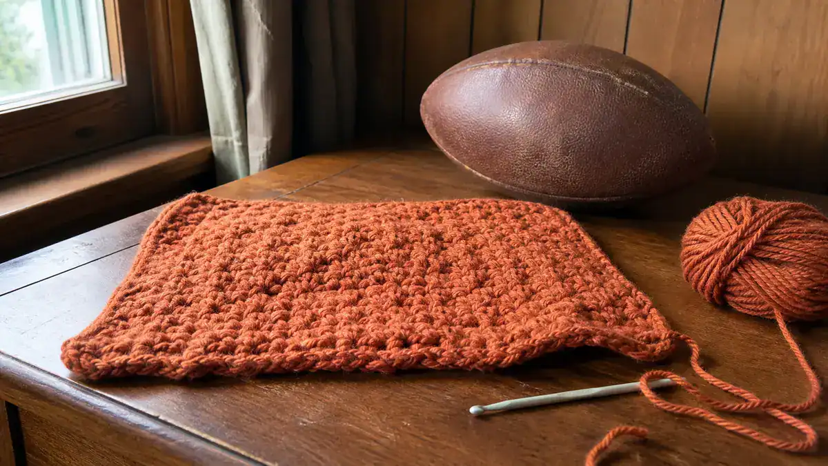 Rosey Grier: From NFL Football to Knitting & Needlework, handmade crochet project
