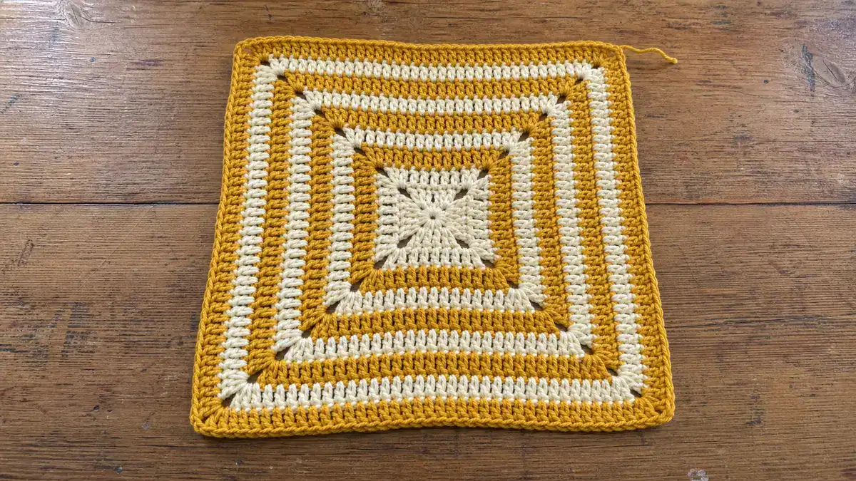 Try This Popular Crochet Pattern: In Treble Afghan Square, handmade crochet project