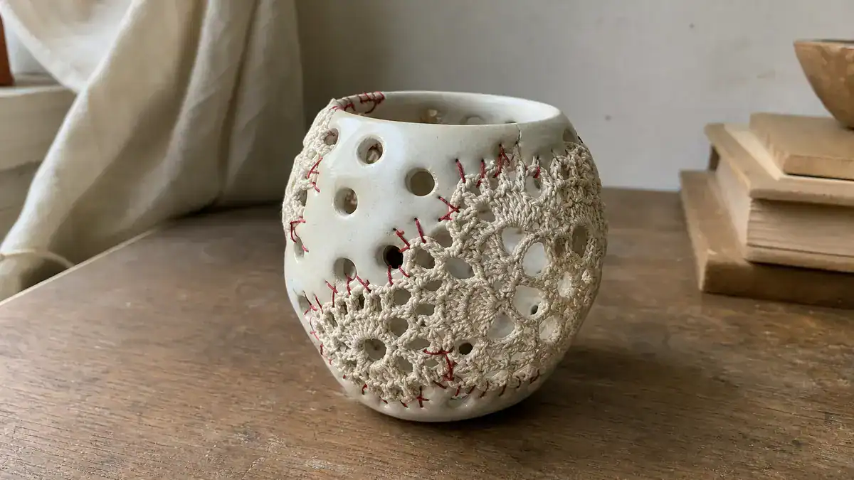 Porcelain Crochet Artist Kristen Wicklund: Crafting Beauty, handmade crochet project