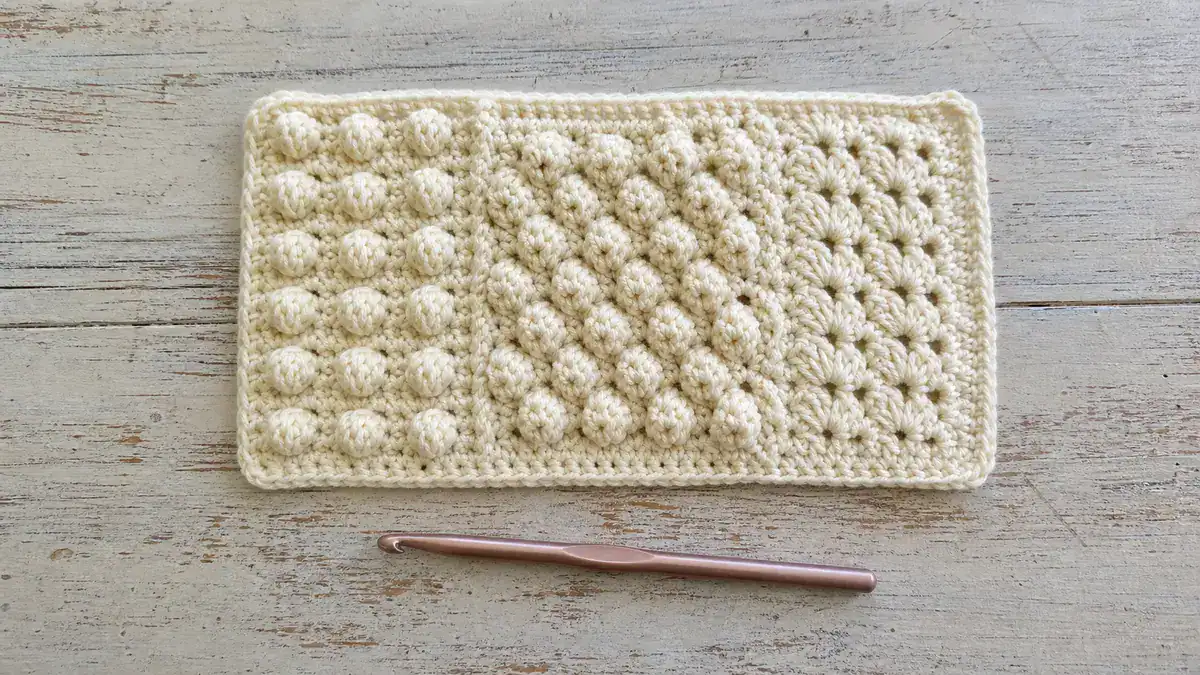 Crochet: Bobbles vs. Popcorns vs. Clusters, handmade crochet project