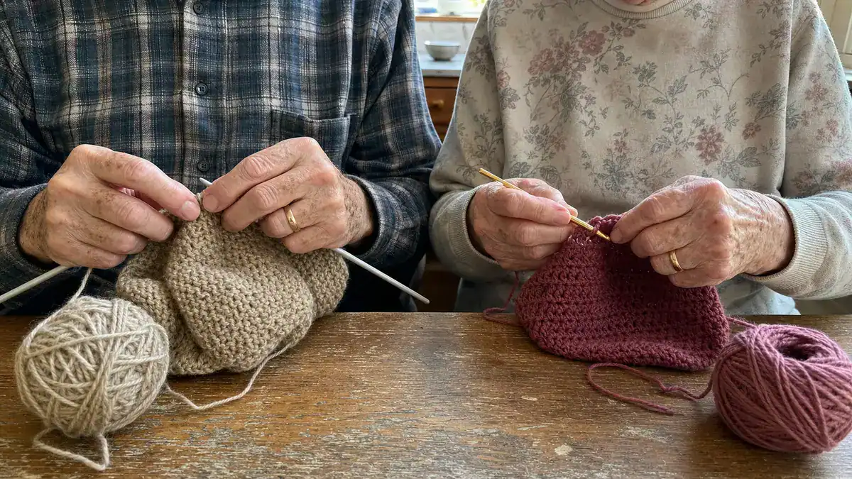 Mom Knits, Dad Crochets and They’ve Been Married 70 Years, handmade crochet project