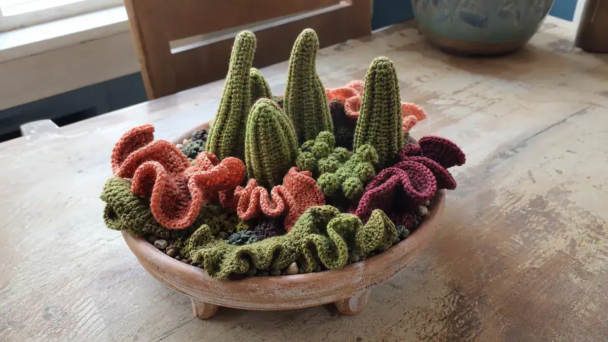 Cool Crochet: Hyberbolic Crochet Cactus Garden, handmade crochet project