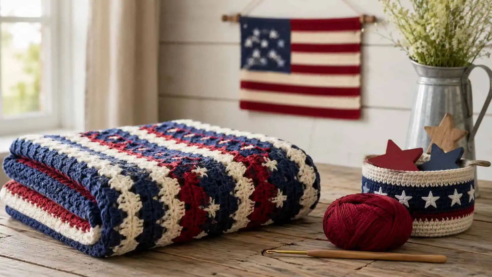30 American Flag Crochet Patterns to Show Your Patriotic Style