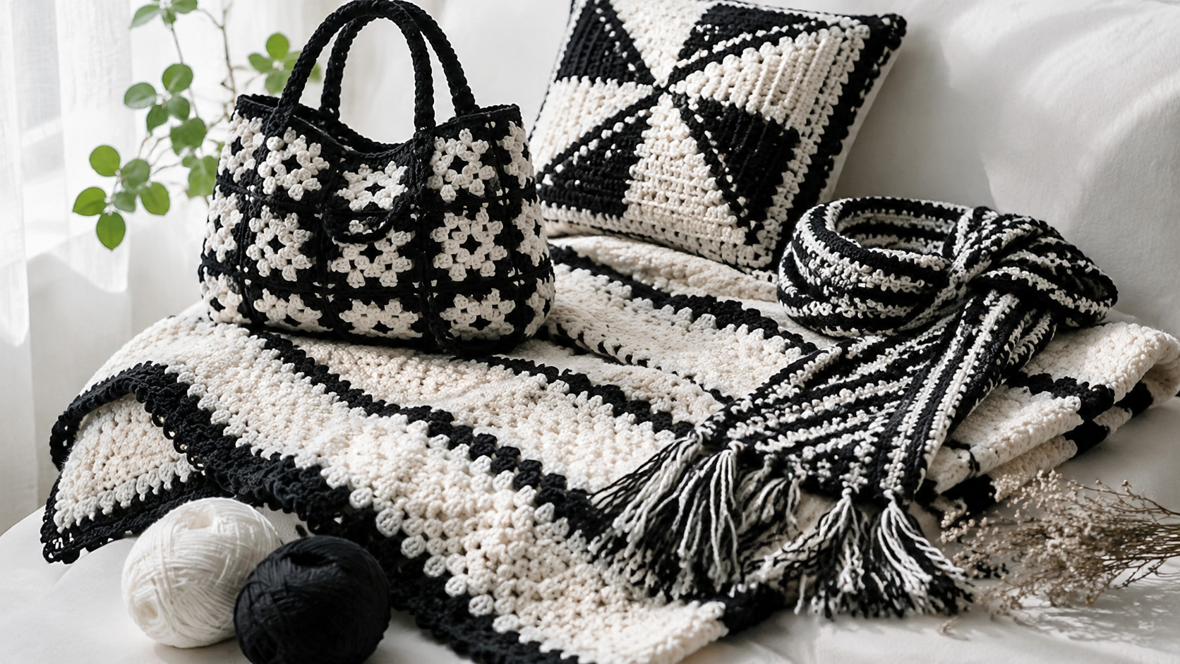 30 Beautiful and Stylish Monochrome Crochet Patterns