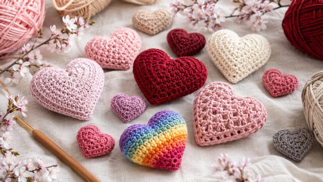 30 Beautiful Crochet Heart Patterns To Make With Love