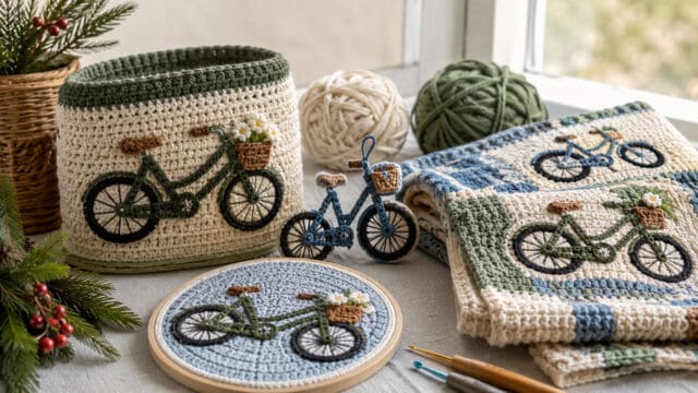 30 Bicycle Crochet Patterns for Bikes, Decor, Gifts, and Cozy Home Projects