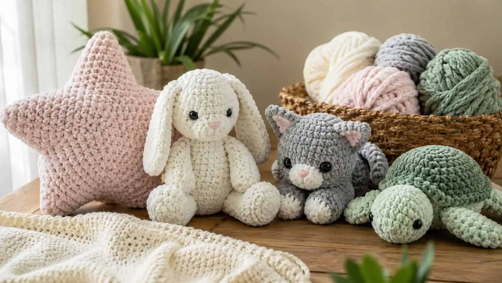 30 Chenille Yarn Crochet Patterns for Soft Plushies, Cozy Decor, and Cute Gifts