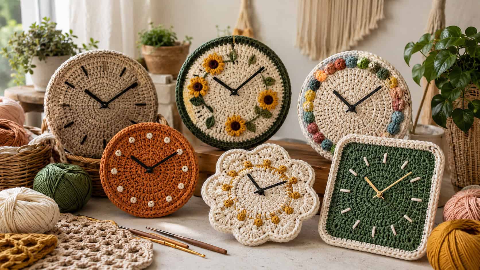 30 Crochet Clock Patterns That Keep Time in Handmade Style