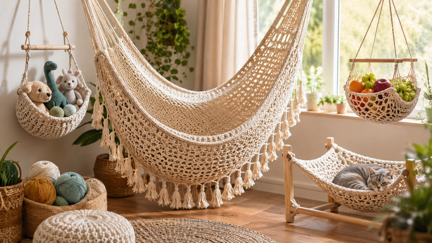 30 Crochet Hammock Patterns for Home, Pets, and Playful Storage