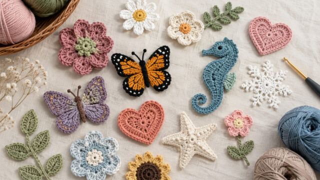 30 Crochet Patterns for Motifs and Appliques to Stitch, Layer, and Decorate