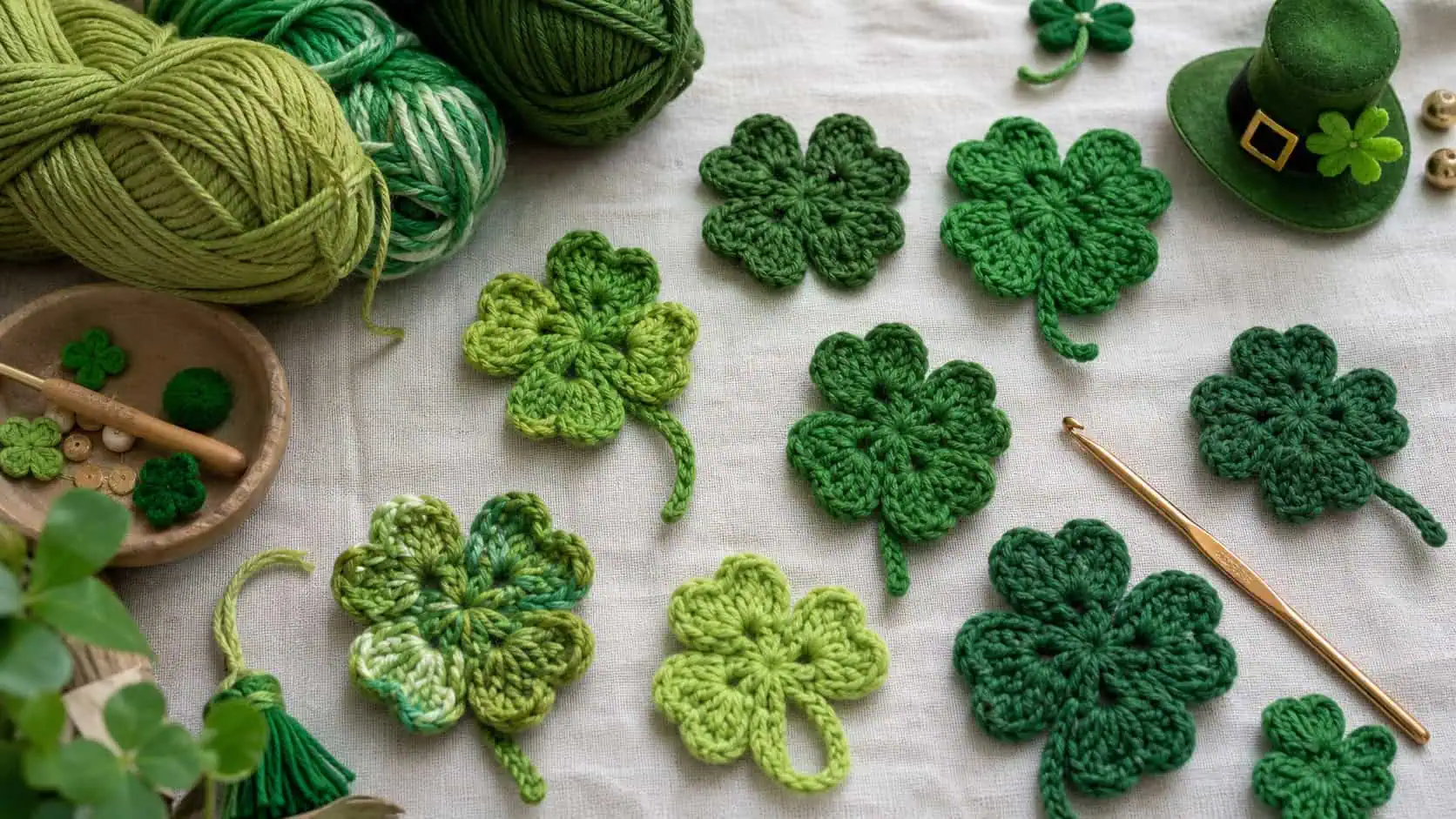 30 Fun Crochet Clover Patterns Perfect for St. Patrick’s Day