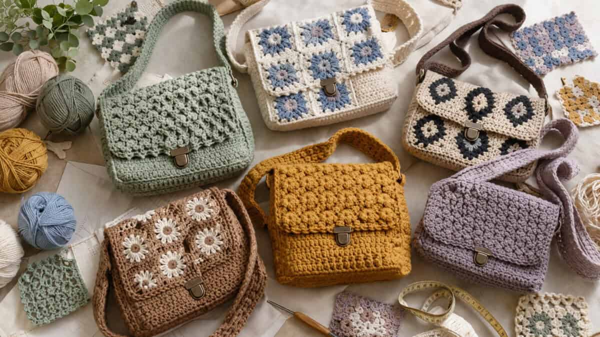 30 Messenger Bag Crochet Patterns for Stylish Crossbody Makes