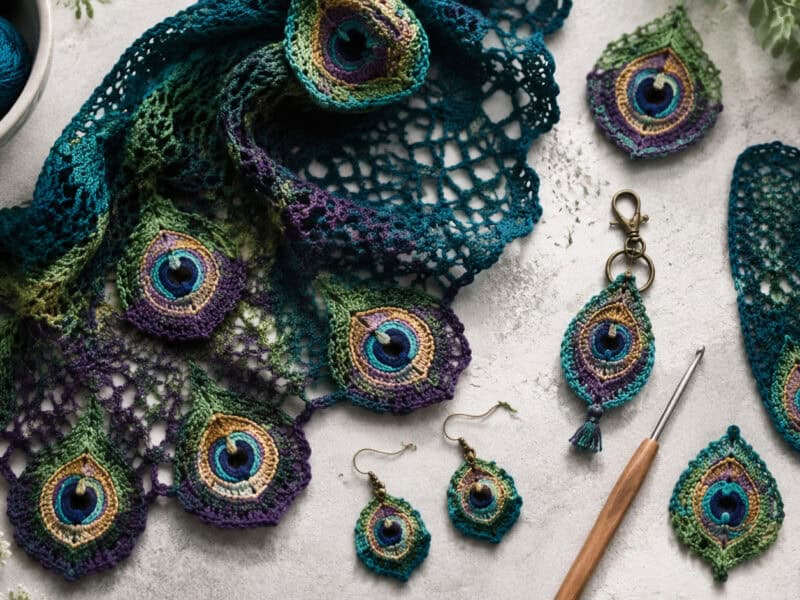 30 Peacock Feather Crochet Patterns to Inspire Elegant Gifts and Home Decor