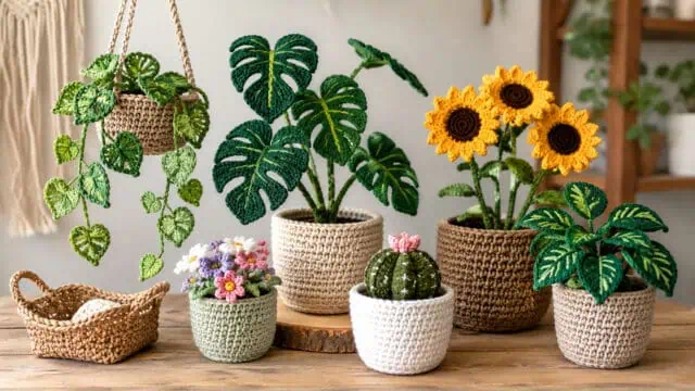 30 Plant Crochet Patterns to Brighten Home Decor and Gift Giving