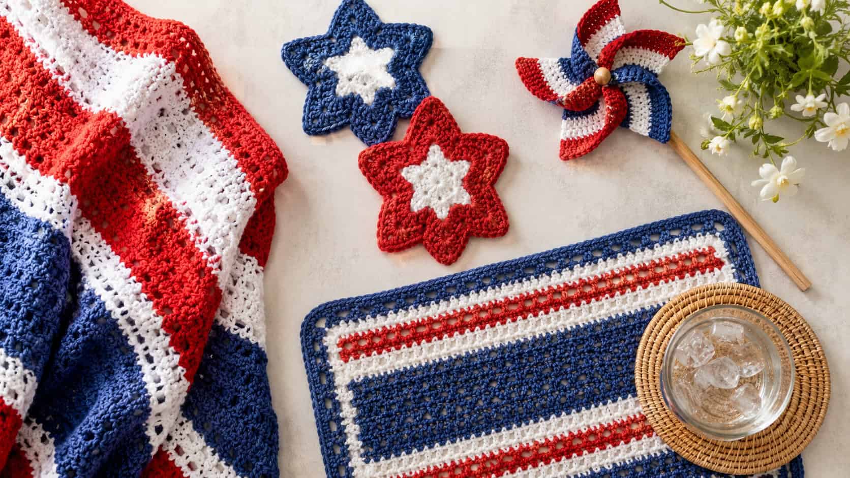 30 Red, White, and Blue Crochet Patterns for Festive Celebrations