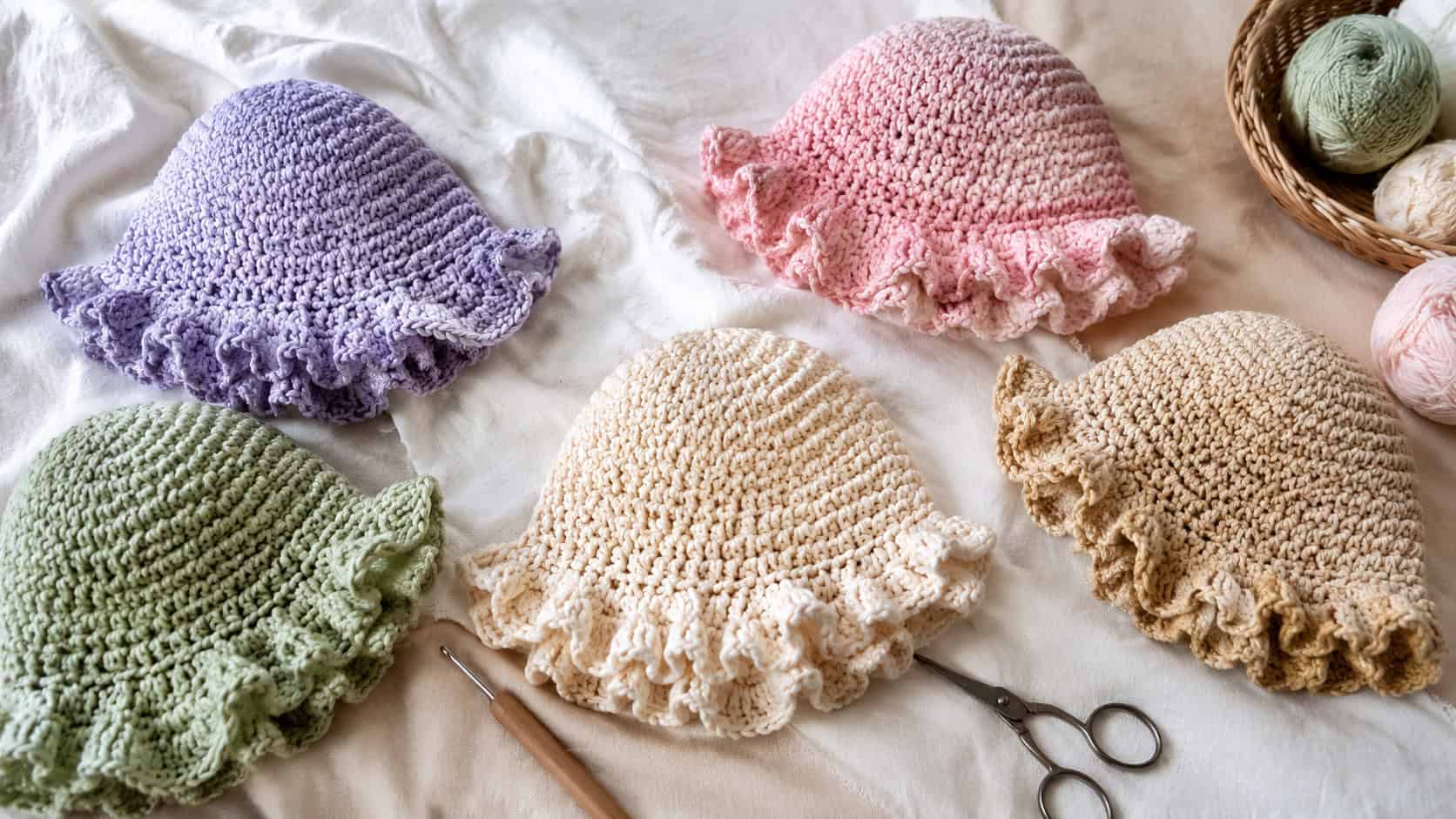 30 Ruffle Bucket Hat Crochet Patterns for Summer, Cottagecore, and Everyday Wear