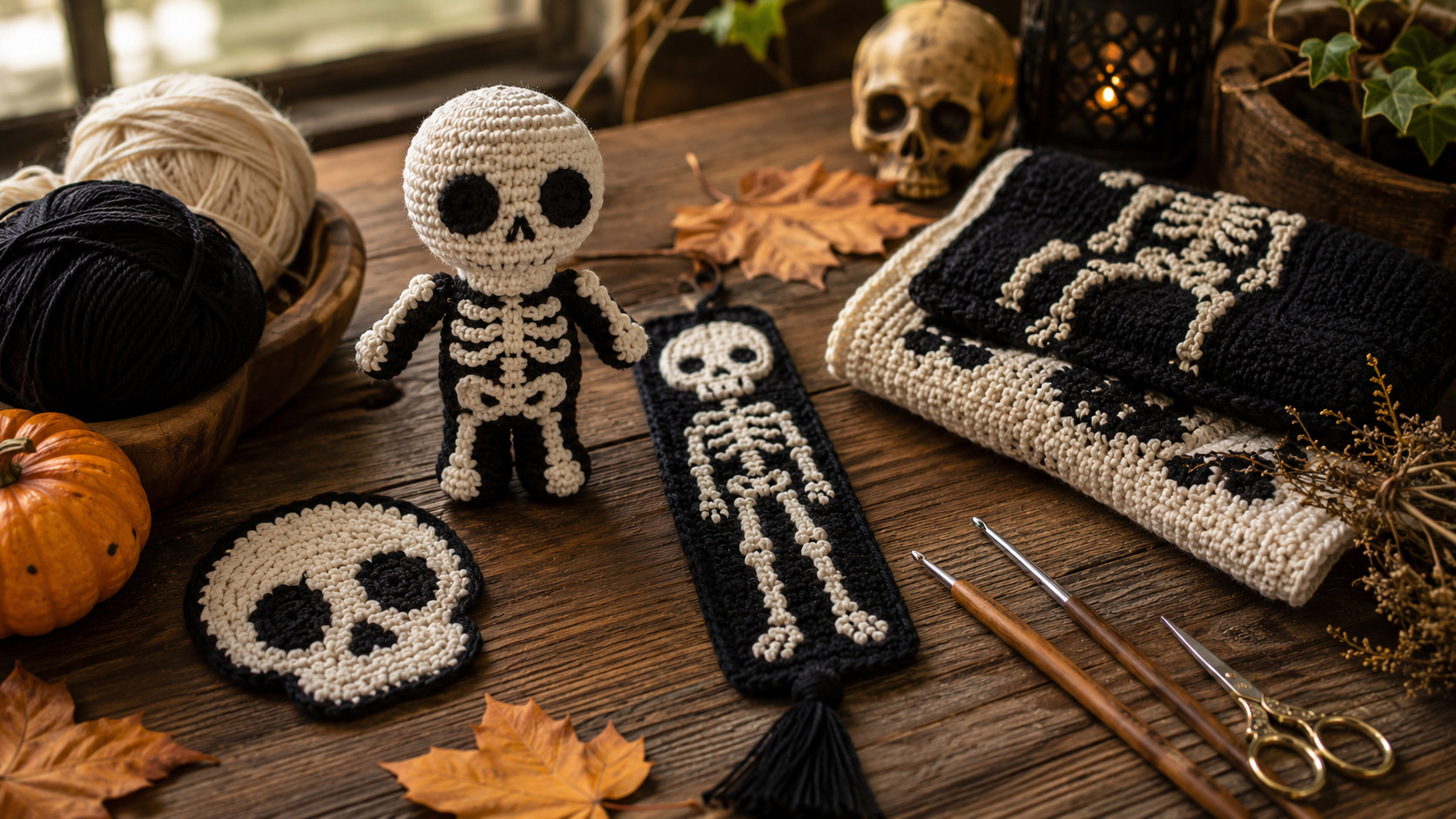 30 Skeleton Crochet Patterns for Halloween, Gothic Decor, and Spooky-Cute Gifts