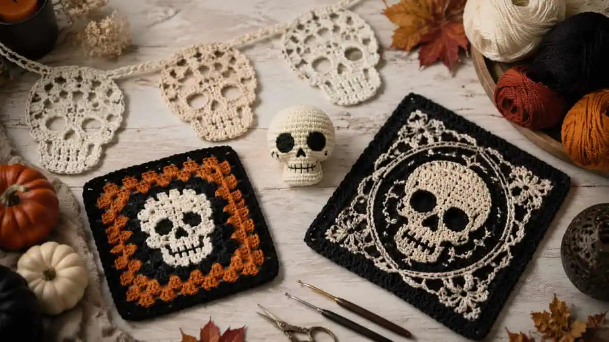 30 Skull Crochet Patterns for Halloween, Gothic Decor, and Creepy-Cute Gifts